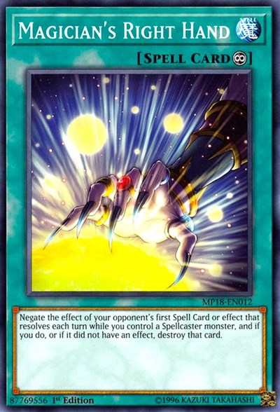Magician's Right Hand (Common) [MP18-EN012-C]