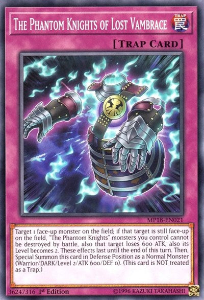 The Phantom Knights of Lost Vambrace (Common) [MP18-EN021-C]
