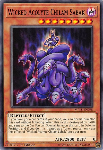 Wicked Acolyte Chilam Sabak (Common) [MP18-EN098-C]