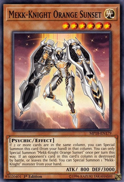 Mekk-Knight Orange Sunset (Common) [MP18-EN179-C]