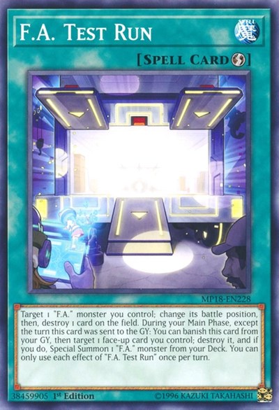 F.A. Test Run (Common) [MP18-EN228-C]