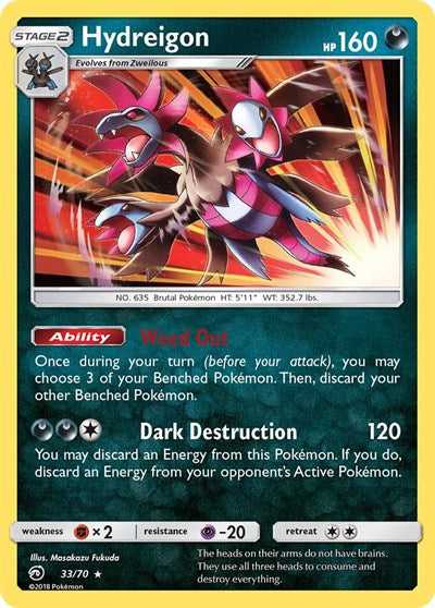Hydreigon - 33/70 (Holo Rare) [DRM-33-HR]