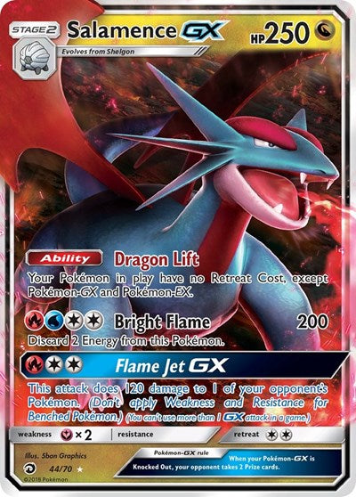 Salamence GX - 44/70 (Ultra Rare) [DRM-44-UR]