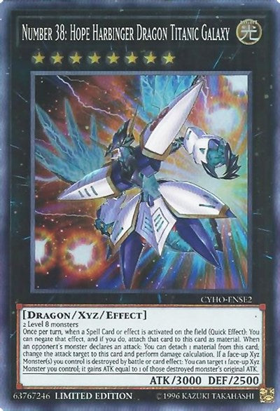 Number 38: Hope Harbinger Dragon Titanic Galaxy (Super Rare) [CYHO-ENSE2-SuR]