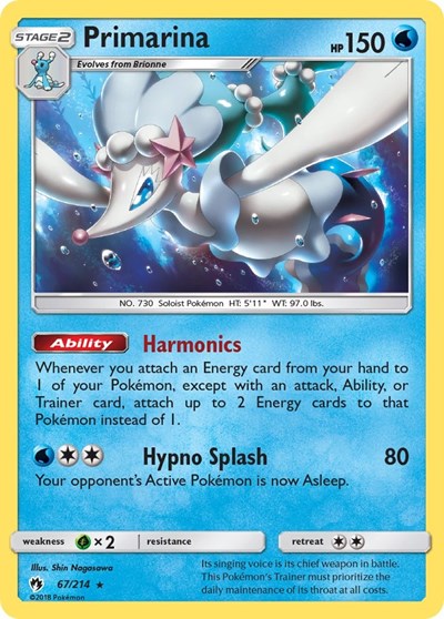 Primarina - 67/214 (Rare) [LOT-67-R]