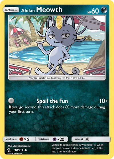 Alolan Meowth - 118/214 (Common) [LOT-118-C]