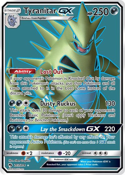 Tyranitar GX - 203/214 (Ultra Rare) [LOT-203-UR]