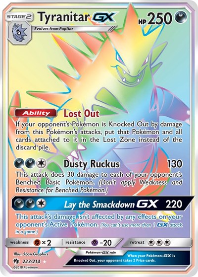 Tyranitar GX - 223/214 (Secret Rare) [LOT-223-SR]
