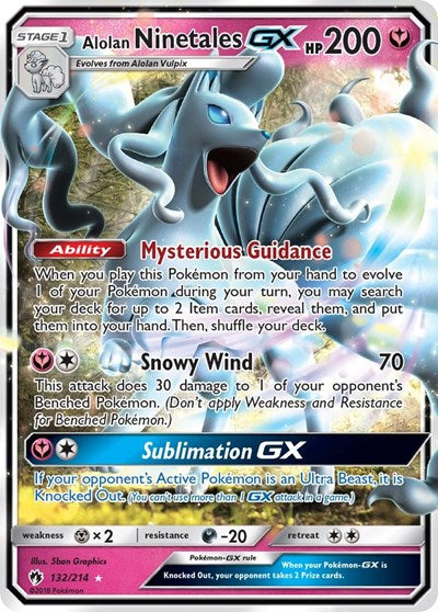 Alolan Ninetales GX - 132/214 (Ultra Rare) [LOT-132-UR]