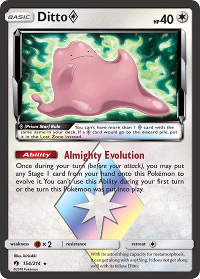 Ditto Prism Star - 154/214 (Prism Rare) [LOT-154-PR]