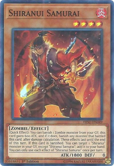 Shiranui Samurai (Super Rare) [HISU-EN049-SuR]