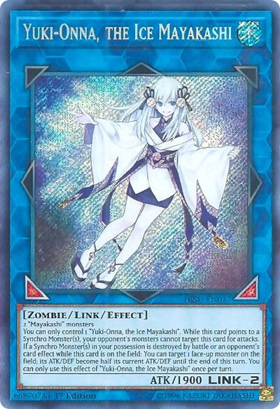 Yuki-Onna, the Ice Mayakashi (Secret Rare) [HISU-EN037-SeR]