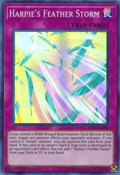 Harpie's Feather Storm (Super Rare) [LED4-EN000-SuR]