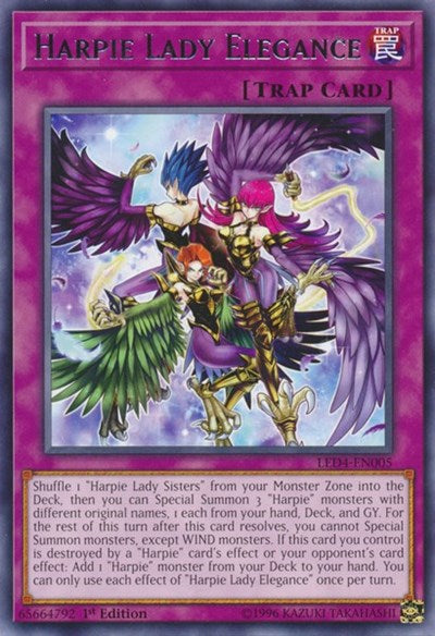 Harpie Lady Elegance (Rare) [LED4-EN005-R]
