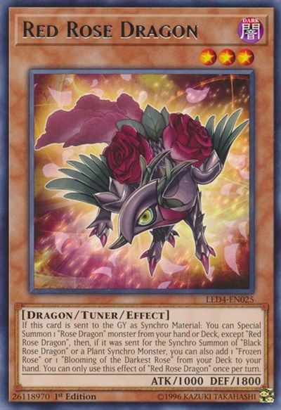 Red Rose Dragon (Rare) [LED4-EN025-R]