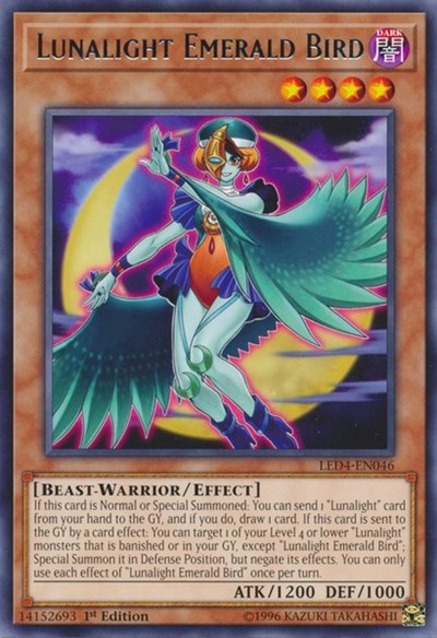 Lunalight Emerald Bird (Rare) [LED4-EN046-R]