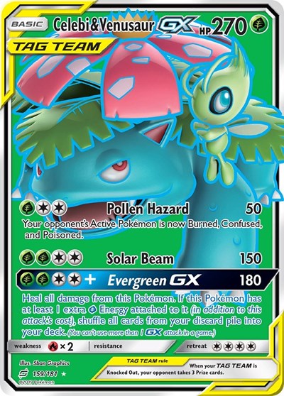 Celebi & Venusaur GX - 159/181 (Ultra Rare) [TEU-159-UR]