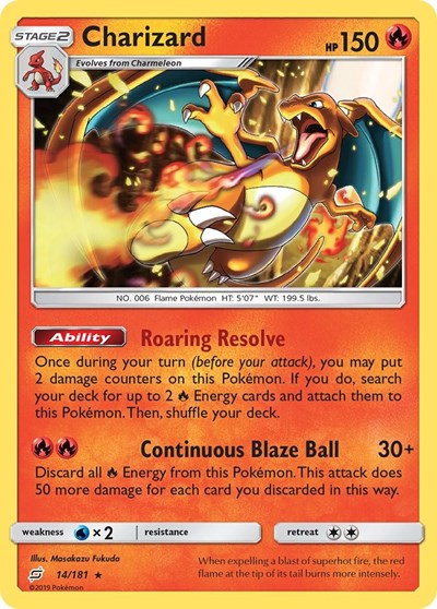 Charizard - 14/181 (Rare) [TEU-14-R]