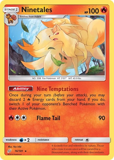 Ninetales - 16/181 (Rare) [TEU-16-R]