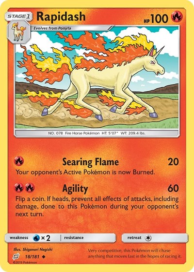 Rapidash - 18/181 (Uncommon) [TEU-18-U]