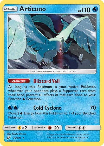 Articuno - 32/181 (Holo Rare) [TEU-32-HR]