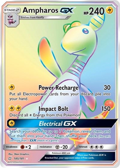 Ampharos GX - 185/181 (Secret Rare) [TEU-185-SR]