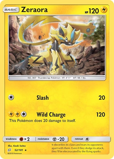 Zeraora - 52/181 (Holo Rare) [TEU-52-HR]
