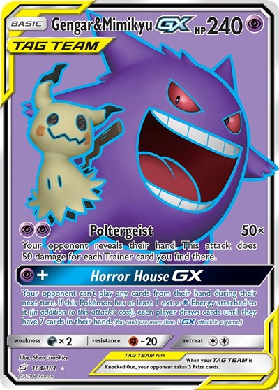 Gengar & Mimikyu GX - 164/181 (Ultra Rare) [TEU-164-UR]