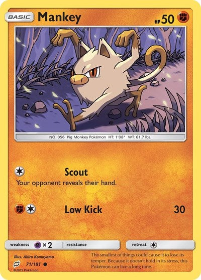 Mankey - 71/181 (Common) [TEU-71-C]