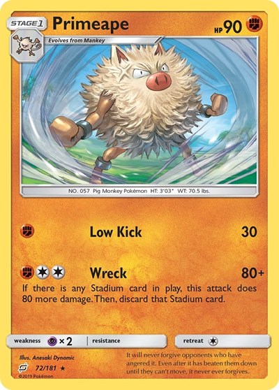 Primeape - 72/181 (Rare) [TEU-72-R]