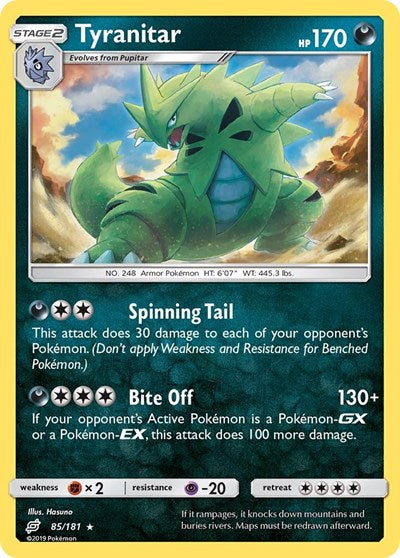 Tyranitar - 85/181 (Holo Rare) [TEU-85-HR]
