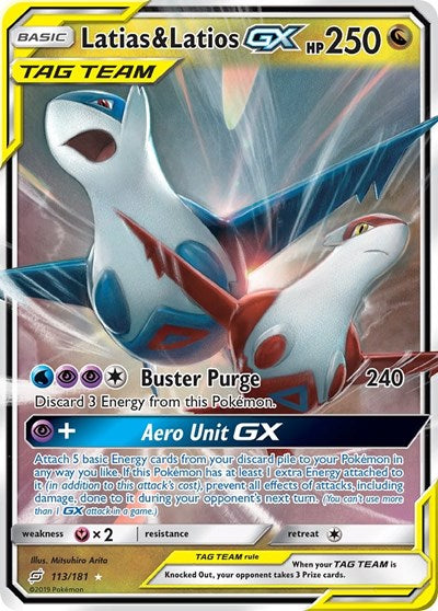 Latias & Latios GX - 113/181 (Ultra Rare) [TEU-113-UR]