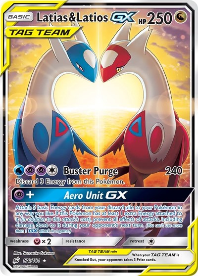 Latias & Latios GX - 170/181 (Ultra Rare) [TEU-170-UR]