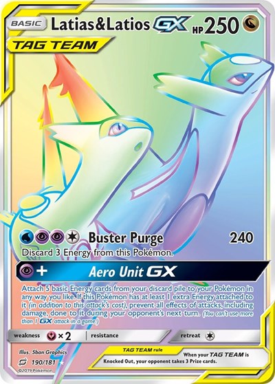 Latias & Latios GX - 190/181 (Secret Rare) [TEU-190-SR]