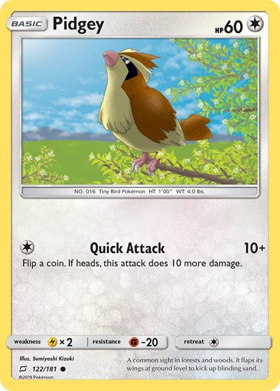 Pidgey - 122/181 (Common) [TEU-122-C]