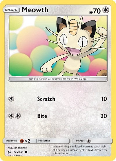 Meowth - 125/181 (Common) [TEU-125-C]