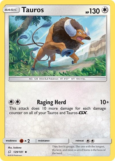 Tauros - 129/181 (Uncommon) [TEU-129-U]