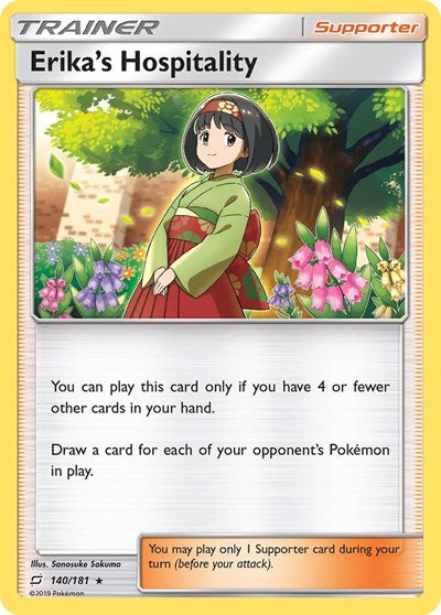Erika's Hospitality - 140/181 (Holo Rare) [TEU-140-HR]