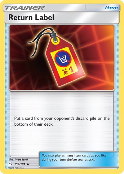 Return Label - 153/181 (Uncommon) [TEU-153-U]