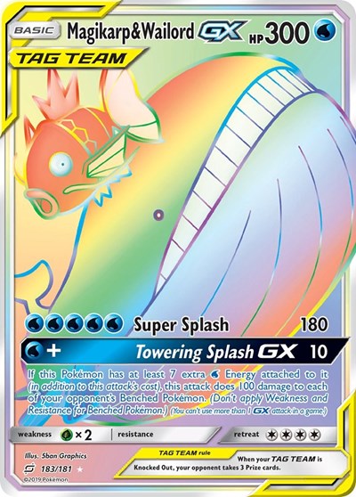 Magikarp & Wailord GX - 183/181 (Secret Rare) [TEU-183-SR]