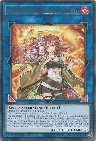 Hiita the Fire Charmer, Ablaze (Rare) [SAST-EN056-R]
