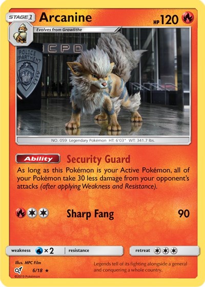 Arcanine - 6/18 (Rare) [DET-6-R]
