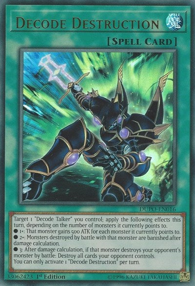 Decode Destruction (Ultra Rare) [DUPO-EN016-UR]