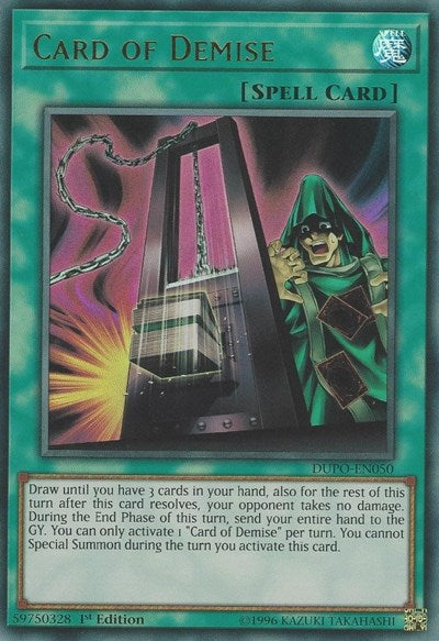 Card of Demise (Ultra Rare) [DUPO-EN050-UR]