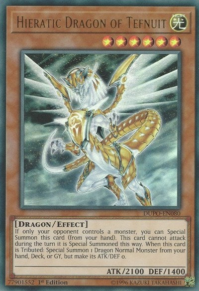 Hieratic Dragon of Tefnuit (Ultra Rare) [DUPO-EN080-UR]