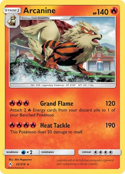 Arcanine - 22/214 (Holo Rare) [UNB-22-HR]