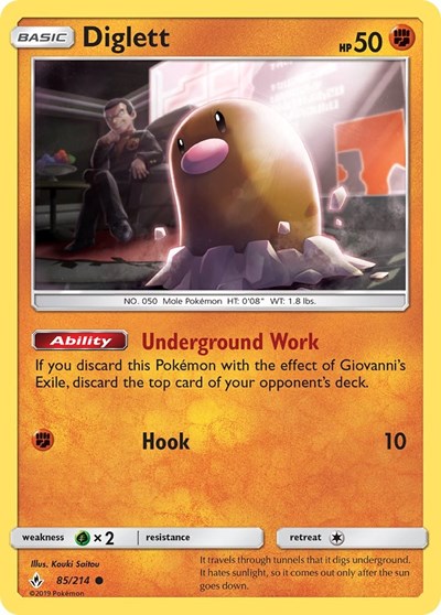 Diglett - 85/214 (Common) [UNB-85-C]