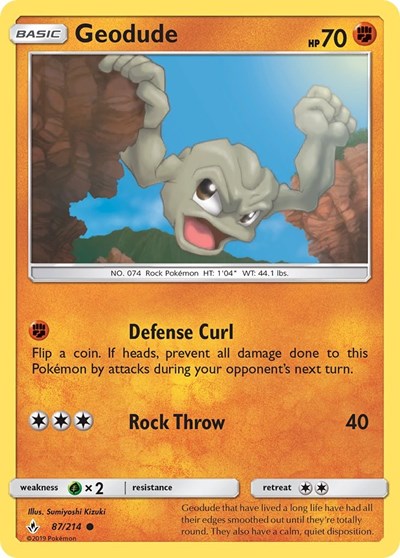 Geodude - 87/214 (Common) [UNB-87-C]