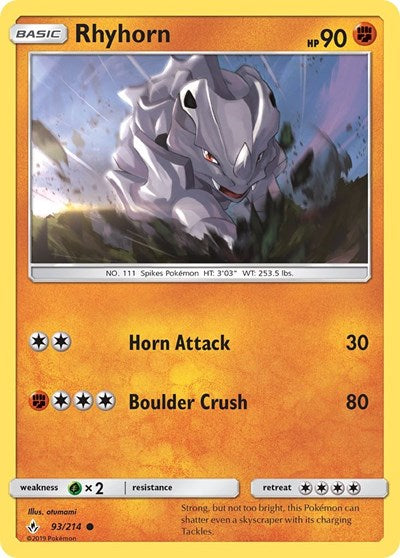 Rhyhorn - 93/214 (Common) [UNB-93-C]