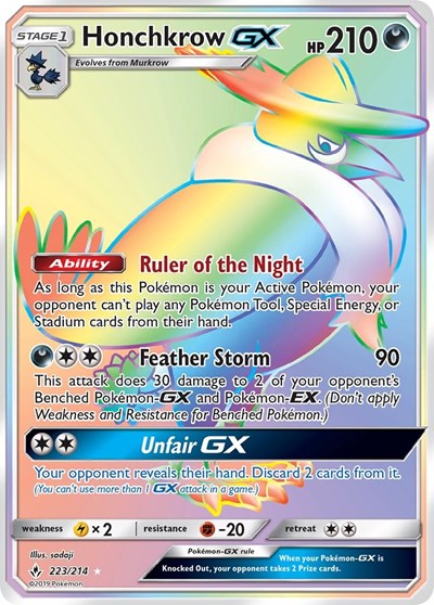 Honchkrow GX - 223/214 (Secret Rare) [UNB-223-SR]